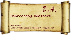 Debreczeny Adalbert névjegykártya