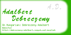 adalbert debreczeny business card